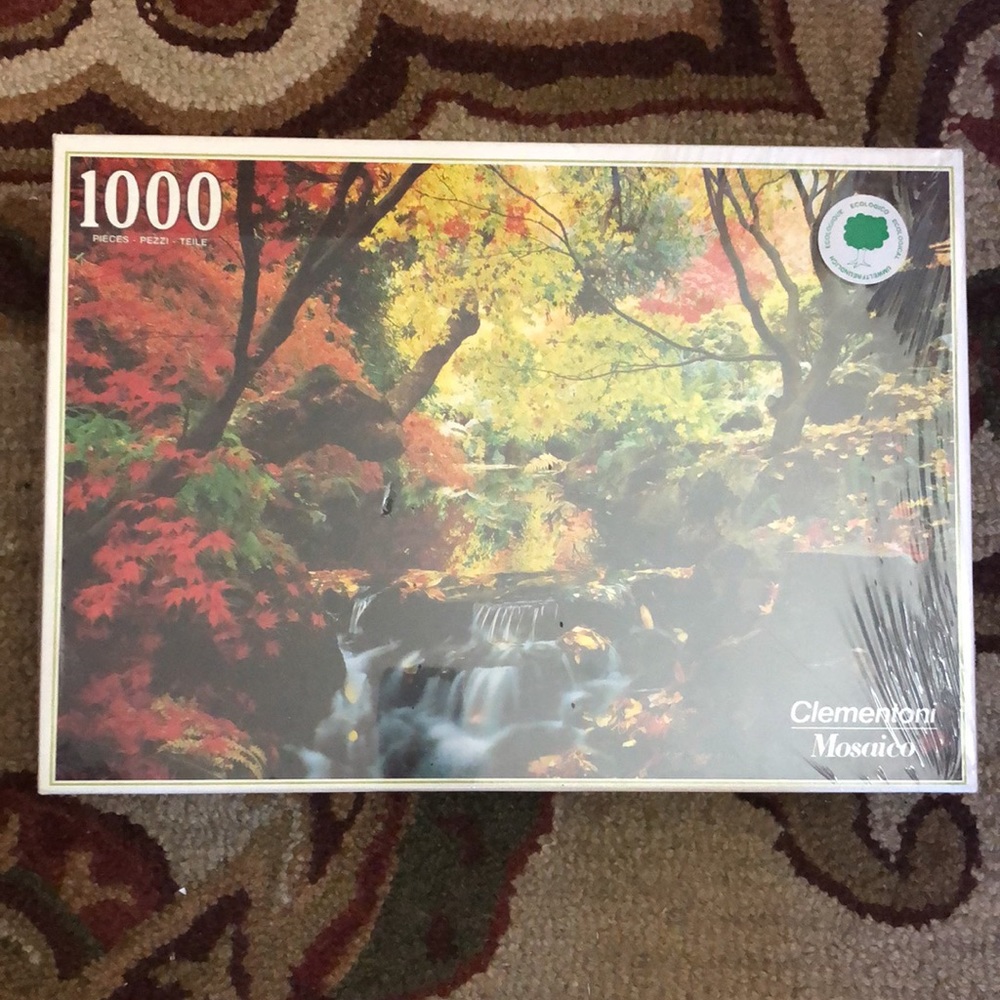 Vintage 83 CLEMENTONI Mosaico #31076 Puzzle 1000 Piece Stream Foilage SEALED NEW
